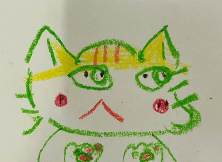 紙に、絵を描く